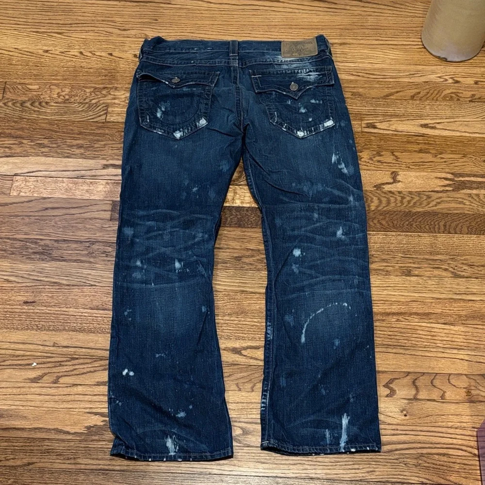 True Religion Ricky Men's Blue Distressed Jeans size 36